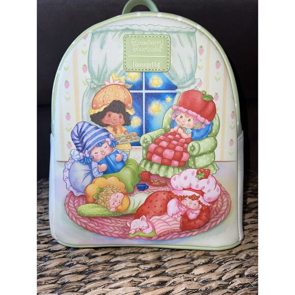 Loungefly Strawberry Shortcake Slumber Party Mini Backpack & Wallet - Picture 2 of 8